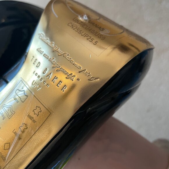 Ted Baker London Leather Peep Toe Pumps Black 9 - Picture 7 of 9